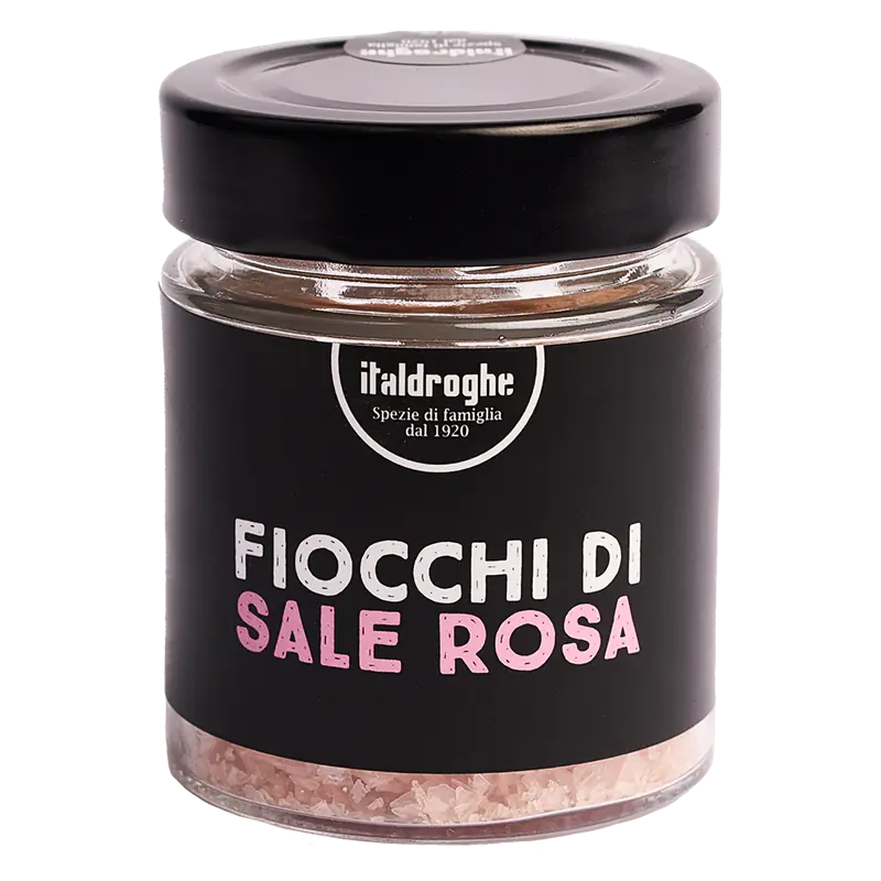 Barattolo in vetro Italdroghe di fiocchi di sale rosa