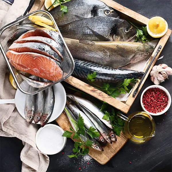 Assortimento di pesce fresco